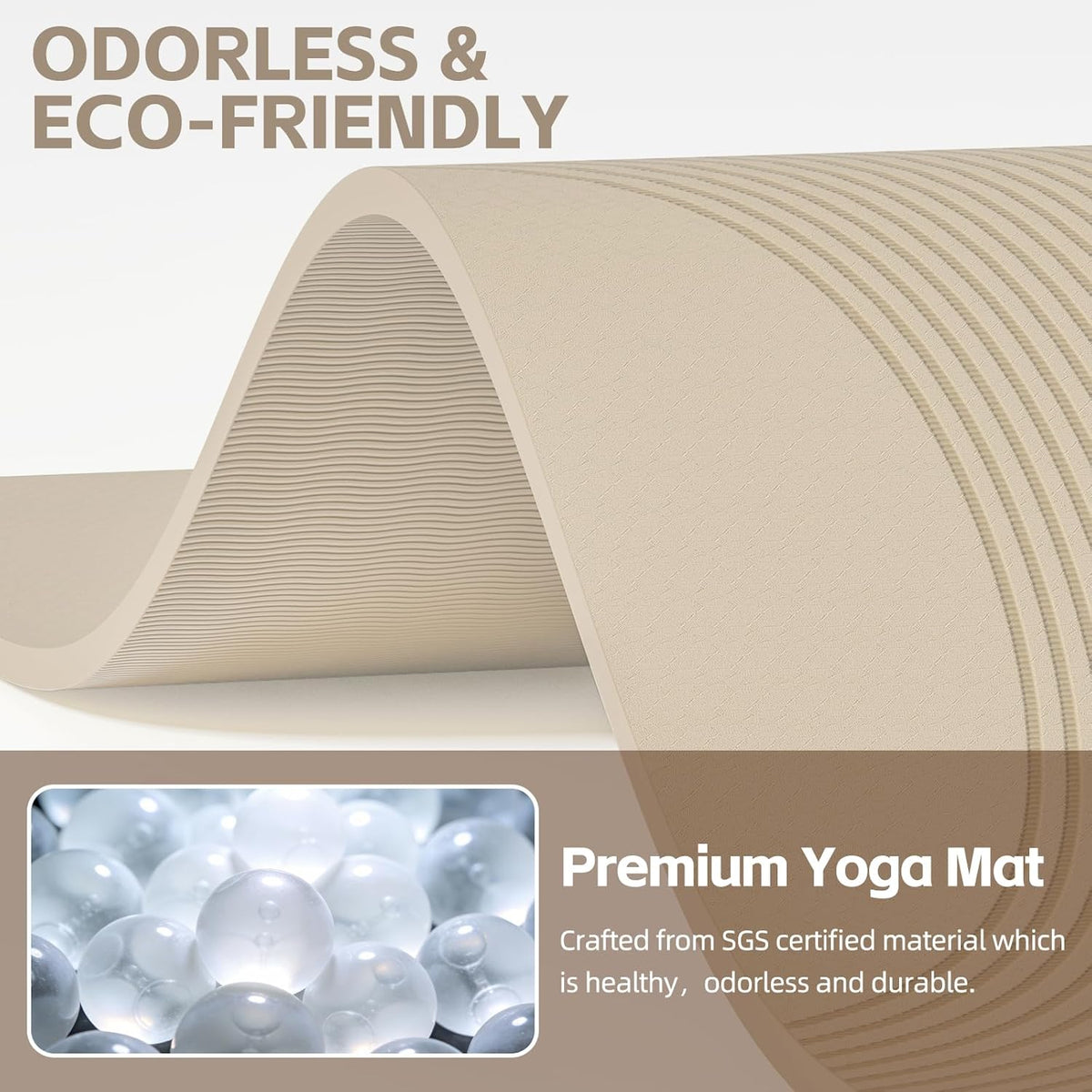 Extra Large Yoga Mat, 72"x36" 10MM Thick POE Non Slip Exercise Mat