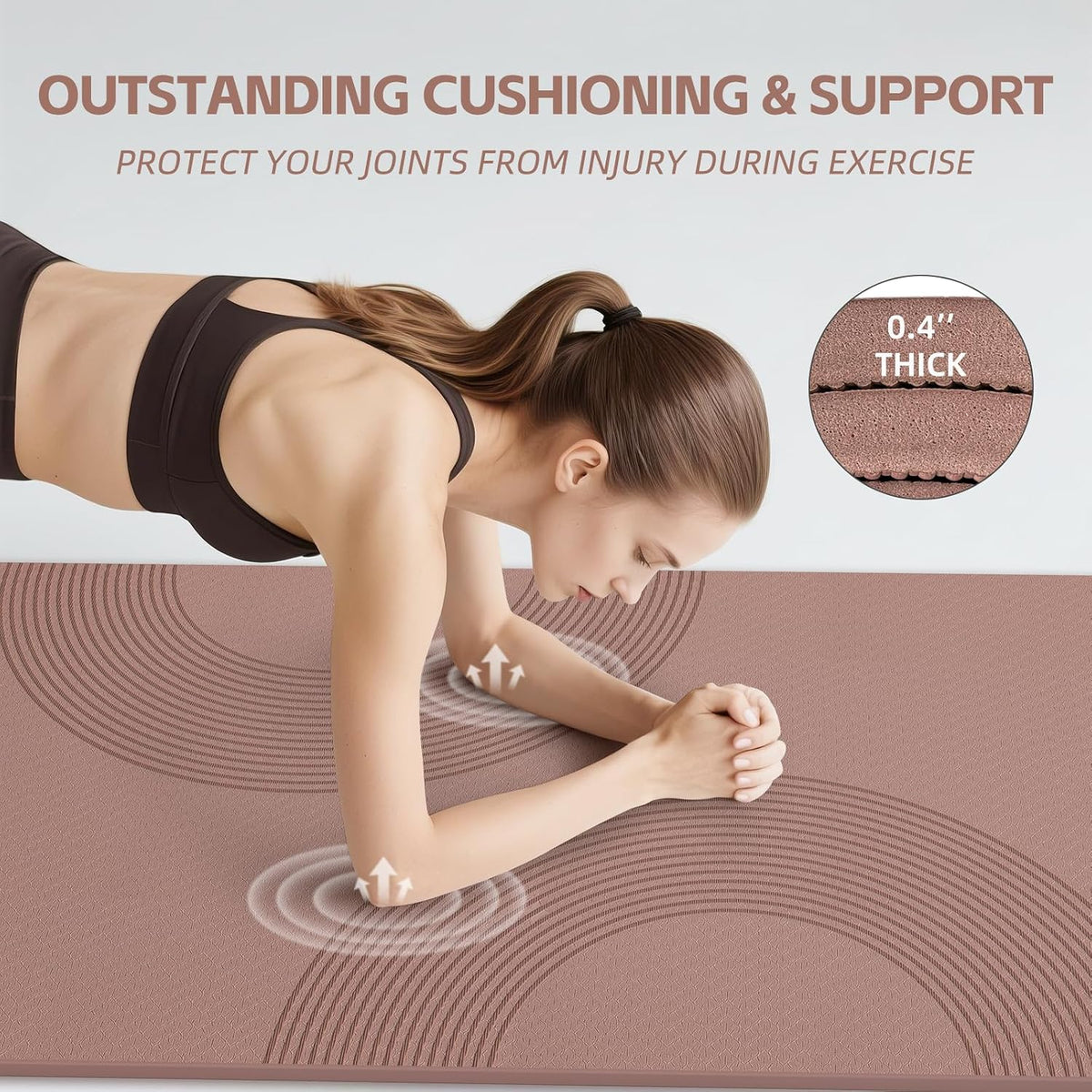 Extra Large Yoga Mat, 72"x36" 10MM Thick POE Non Slip Exercise Mat