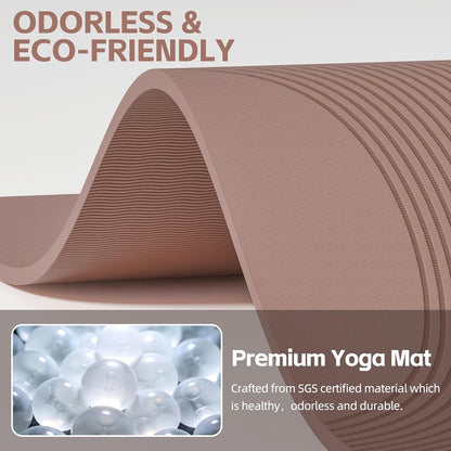 Extra Large Yoga Mat, 72"x36" 10MM Thick POE Non Slip Exercise Mat