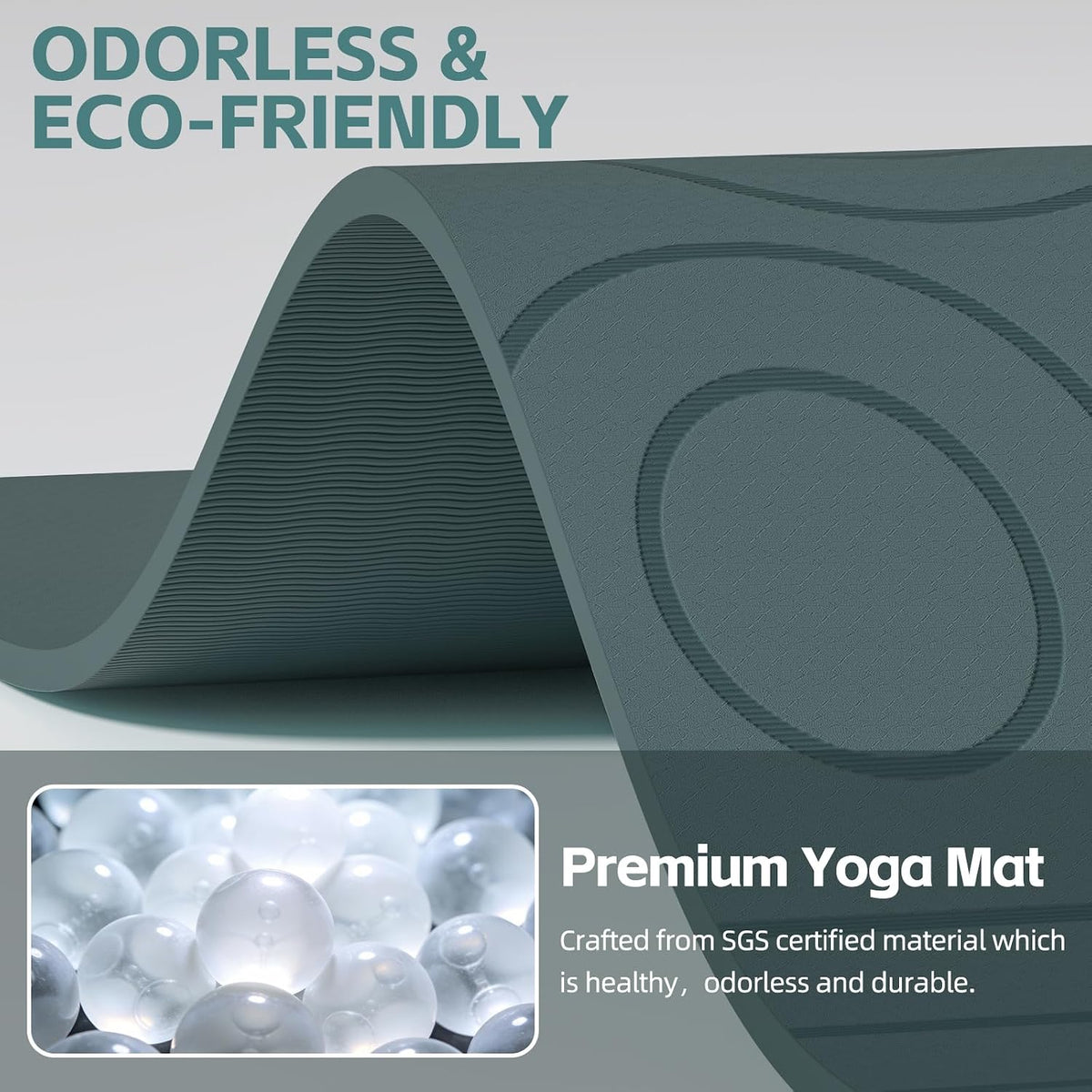 Extra Large Yoga Mat, 72"x36" 10MM Thick POE Non Slip Exercise Mat