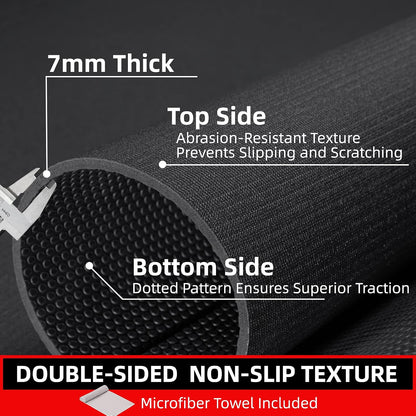 Large Exercise Mat for Home Workouts, 12x6/10x6/9x6/8x6/7x5/6x4 ft