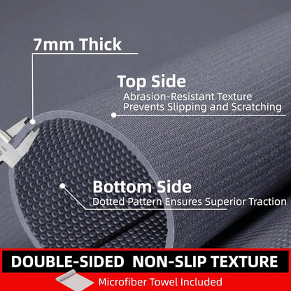 Large Exercise Mat for Home Workouts, 12x6/10x6/9x6/8x6/7x5/6x4 ft