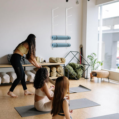 Yoga Mat Holder Wall Mount Yoga Mat Storage Holder Yoga Mat Organizer Skateboard Wall Mount for Foam Rollers Skateboard Ski Board