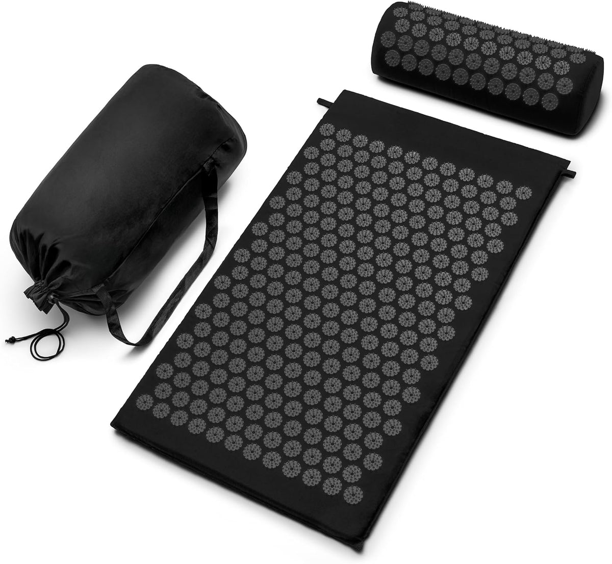 Sivan Acupressure Mat & Pillow Set for Back & Neck (Large, Green/White)