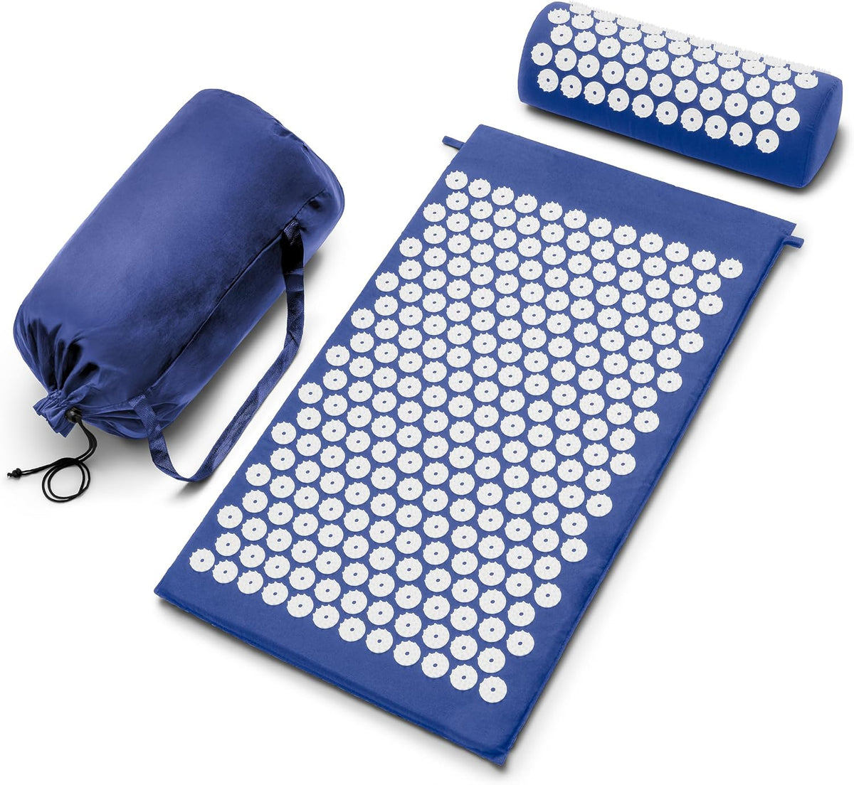 Sivan Acupressure Mat & Pillow Set for Back & Neck (Large, Green/White)