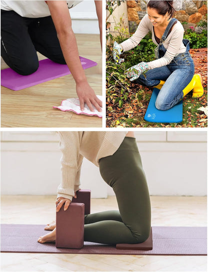IUGA Yoga Knee Pads Cushion Non-Slip Knee Mat for Elbows Wrist Pain in Yoga Planks Floor Exercises Portable Extra-thick Cushioning