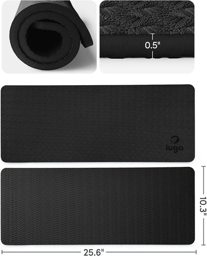 IUGA Yoga Knee Pads Cushion Non-Slip Knee Mat for Elbows Wrist Pain in Yoga Planks Floor Exercises Portable Extra-thick Cushioning