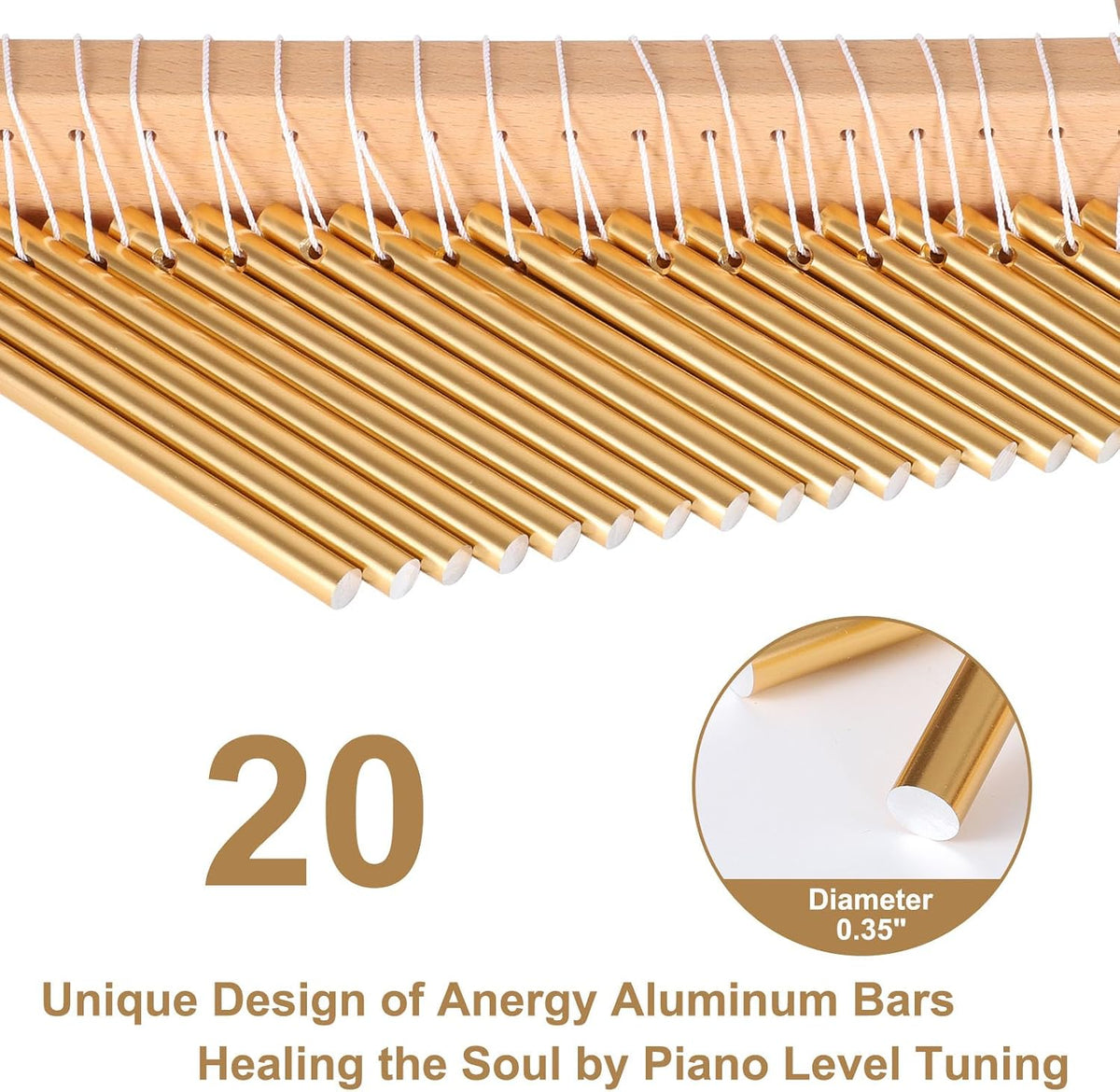 20 Tone Tabletop Wind Chime Hand Chime Sound Healing Instrument