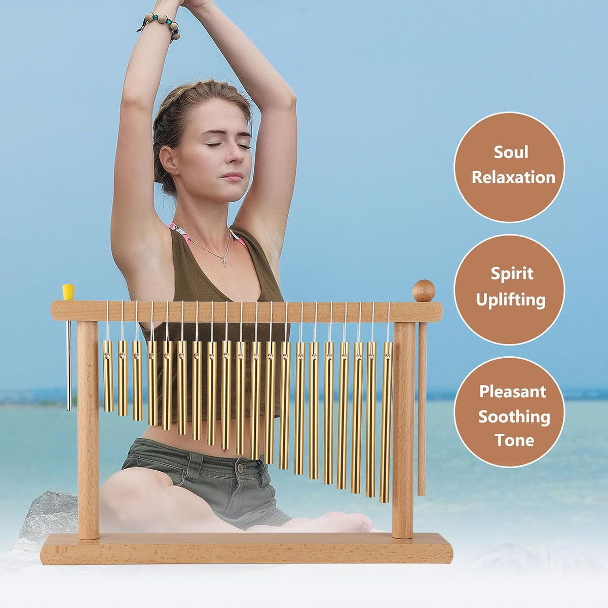 20 Tone Tabletop Wind Chime Hand Chime Sound Healing Instrument