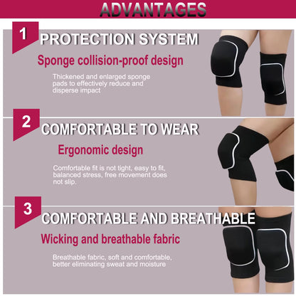 Volleyball knee pads/elbow pads, soft and breathable, suitable for football, basketball, yoga, running, cycling exercises, and suitable for both men, women, and children.