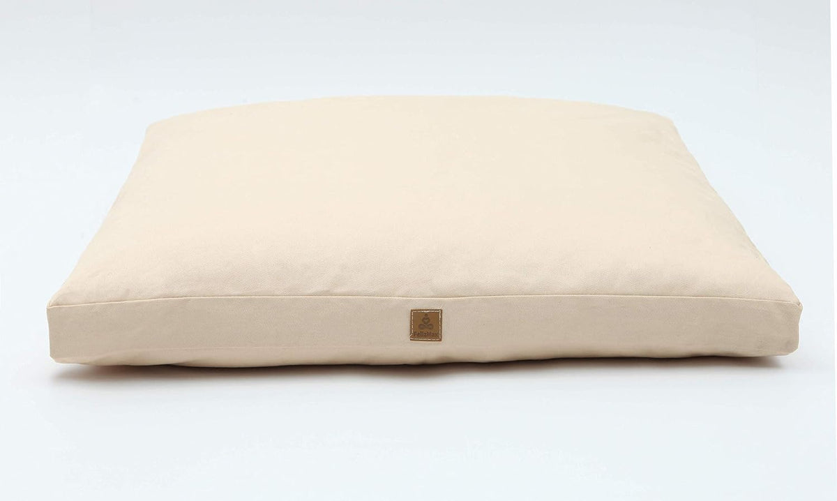 Zabuton Meditation Mat (36"×28"×2") Luxurious Meditation Cushion for Kneeling Sitting Large Floor Pillow Zafu/Bench-Washable Cotton Cover 100% Organic Cotton Filling (White)