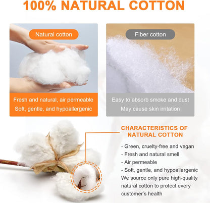 Zabuton Meditation Mat (36"×28"×2") Luxurious Meditation Cushion for Kneeling Sitting Large Floor Pillow Zafu/Bench-Washable Cotton Cover 100% Organic Cotton Filling (White)