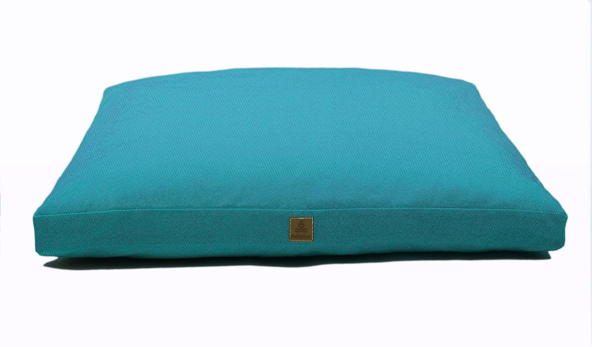 Zabuton Meditation Mat (36"×28"×2") Luxurious Meditation Cushion for Kneeling Sitting Large Floor Pillow Zafu/Bench-Washable Cotton Cover 100% Organic Cotton Filling (White)