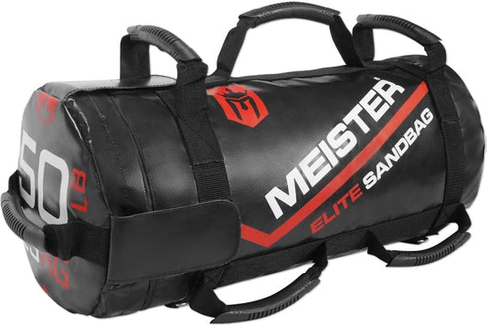 50lb Elite Fitness Sandbag Package w/ 3 Removable Kettlebells - BK