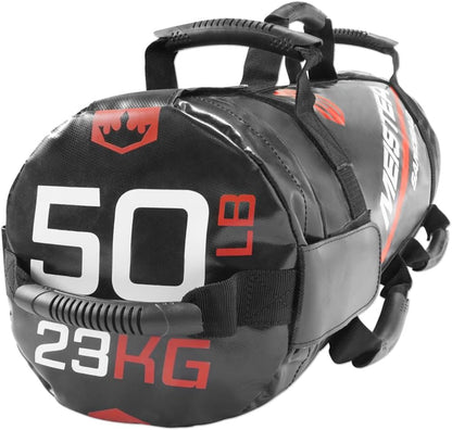 50lb Elite Fitness Sandbag Package w/ 3 Removable Kettlebells - BK