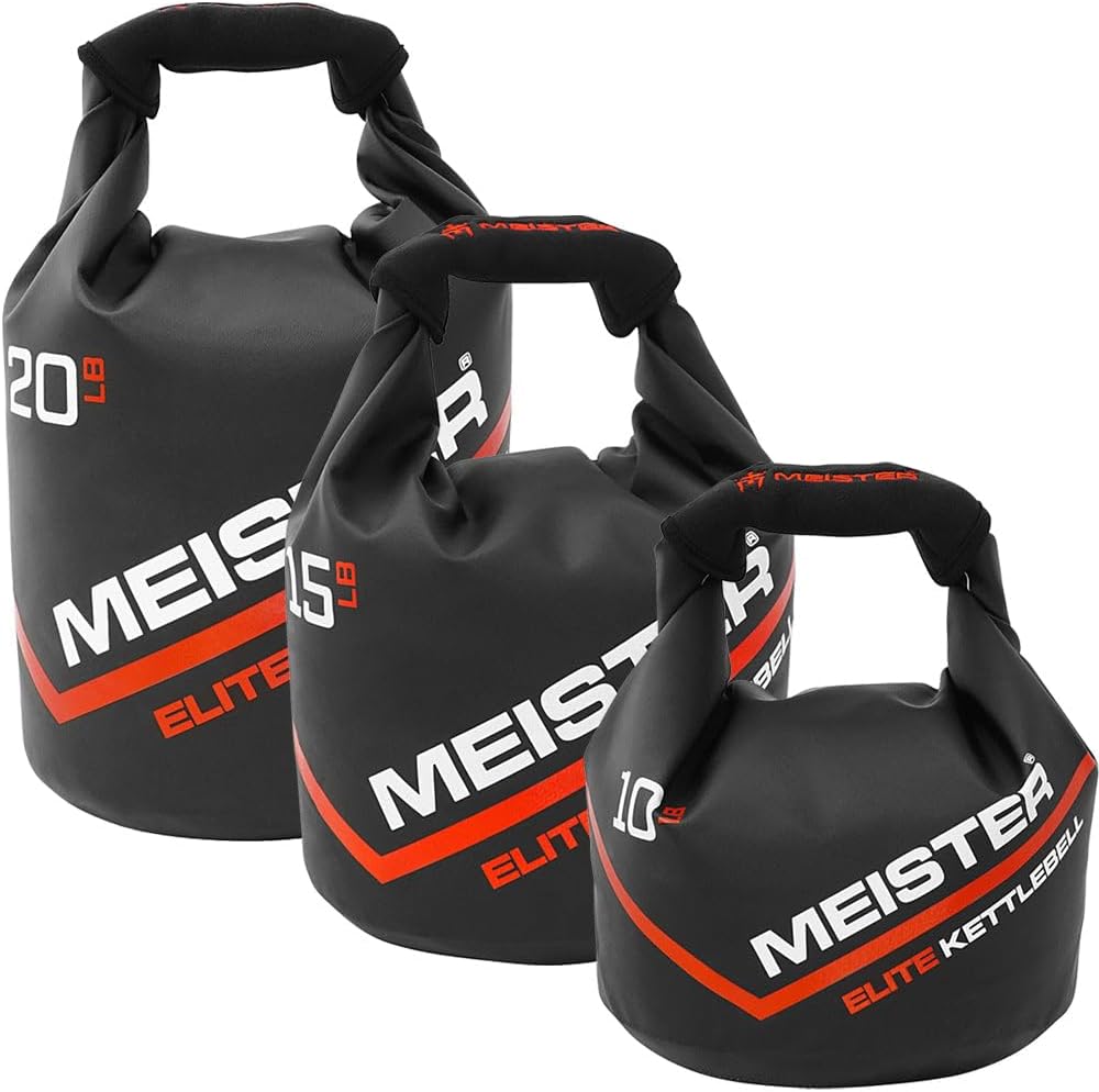 50lb Elite Fitness Sandbag Package w/ 3 Removable Kettlebells - BK
