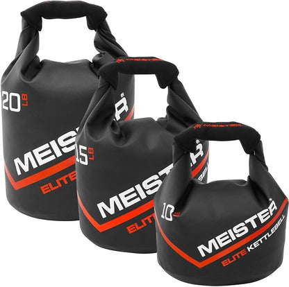 50lb Elite Fitness Sandbag Package w/ 3 Removable Kettlebells - BK