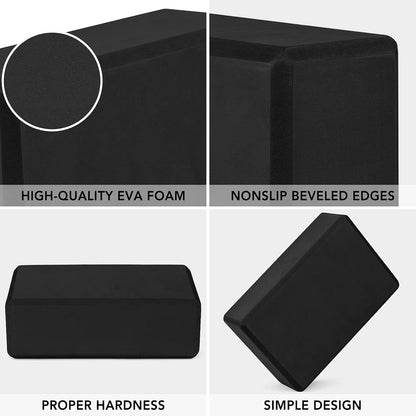 Yoga Blocks Yoga Strap Set EVA Yoga Blocks with Strap for Yoga Pilates Meditation