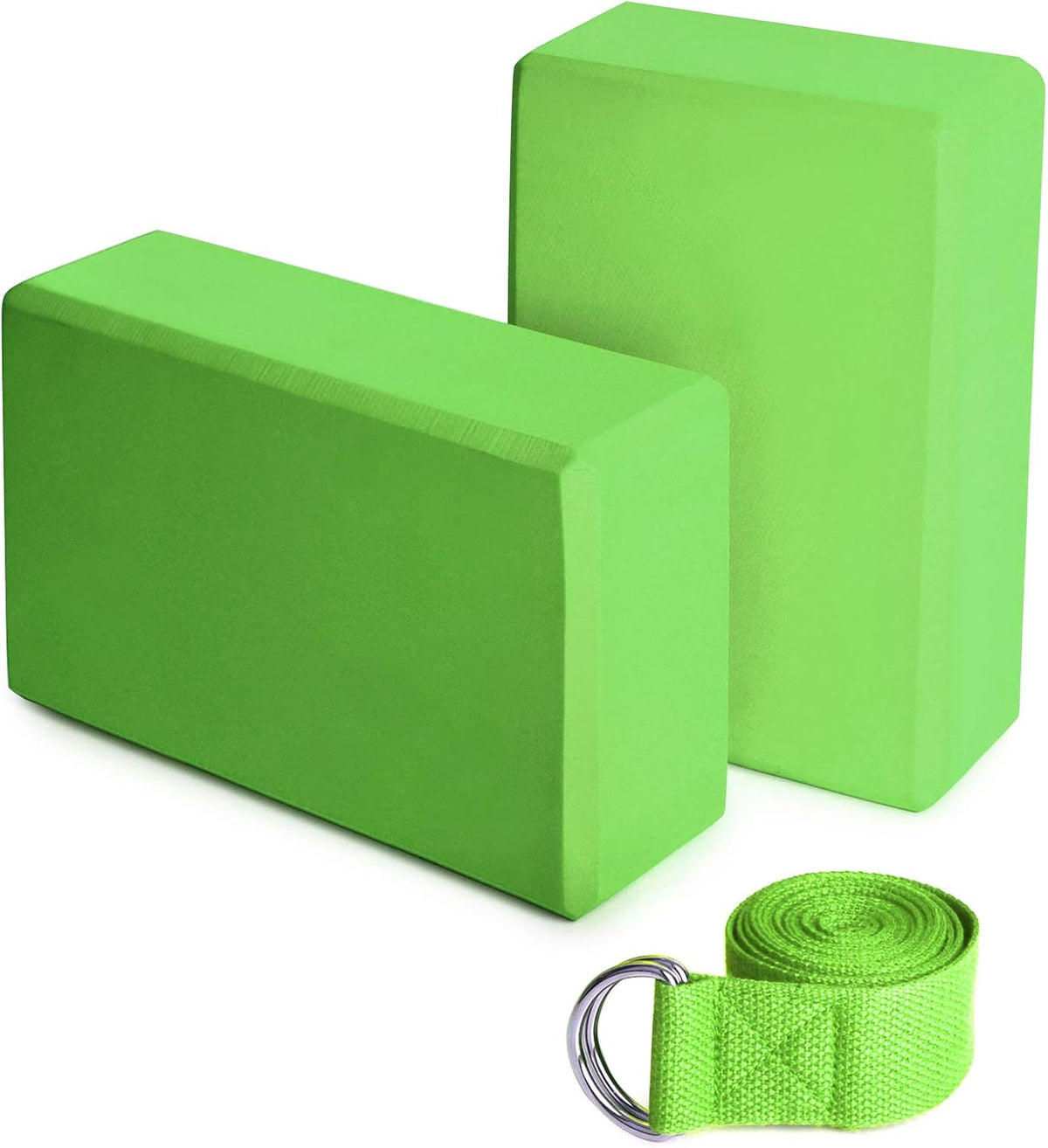Yoga Blocks Yoga Strap Set EVA Yoga Blocks with Strap for Yoga Pilates Meditation