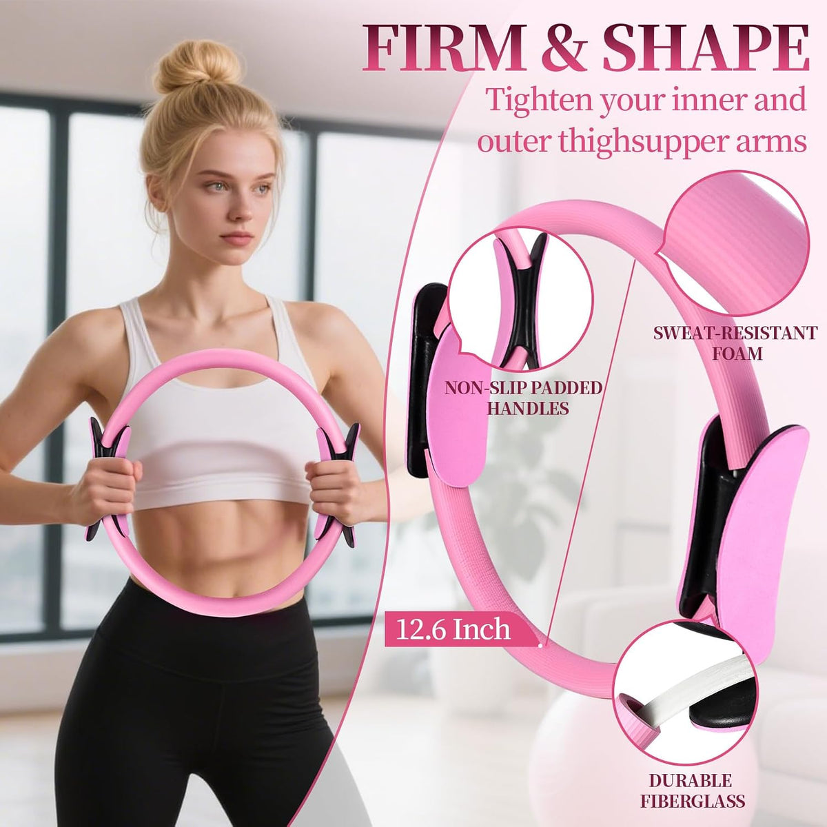 Pilates Essentials Kit for Women 15 Pcs Pilates Set for Home Workouts