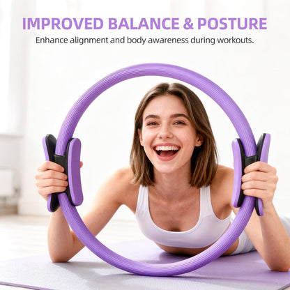 Pilates Ring Kit for Women, Pilates Equipment Accessories, Home Workout Set with Magic Circle, Mini Exercise Ball, Ankle Resistance Bands & Yoga Socks, for Fitness, Toning & Better Me Gifts
