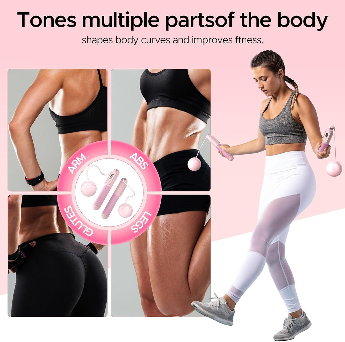 Pilates Ring Kit for Women, Pilates Equipment Accessories, Home Workout Set with Magic Circle, Mini Exercise Ball, Ankle Resistance Bands & Yoga Socks, for Fitness, Toning & Better Me Gifts