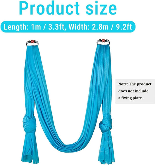 Aerial Yoga Hammock, Elastic Aerial Silk Fibre, Low Stretch Design, Comfortable Contact Area, Polyamide Fibre, Blue, Modern Style