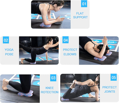 2 PCS Yoga Knee Pads Anti Slip Yoga Support Foam Pads for Women and Men, yoga kneeling pad for Protecting Knees Elbows Wrist Hands