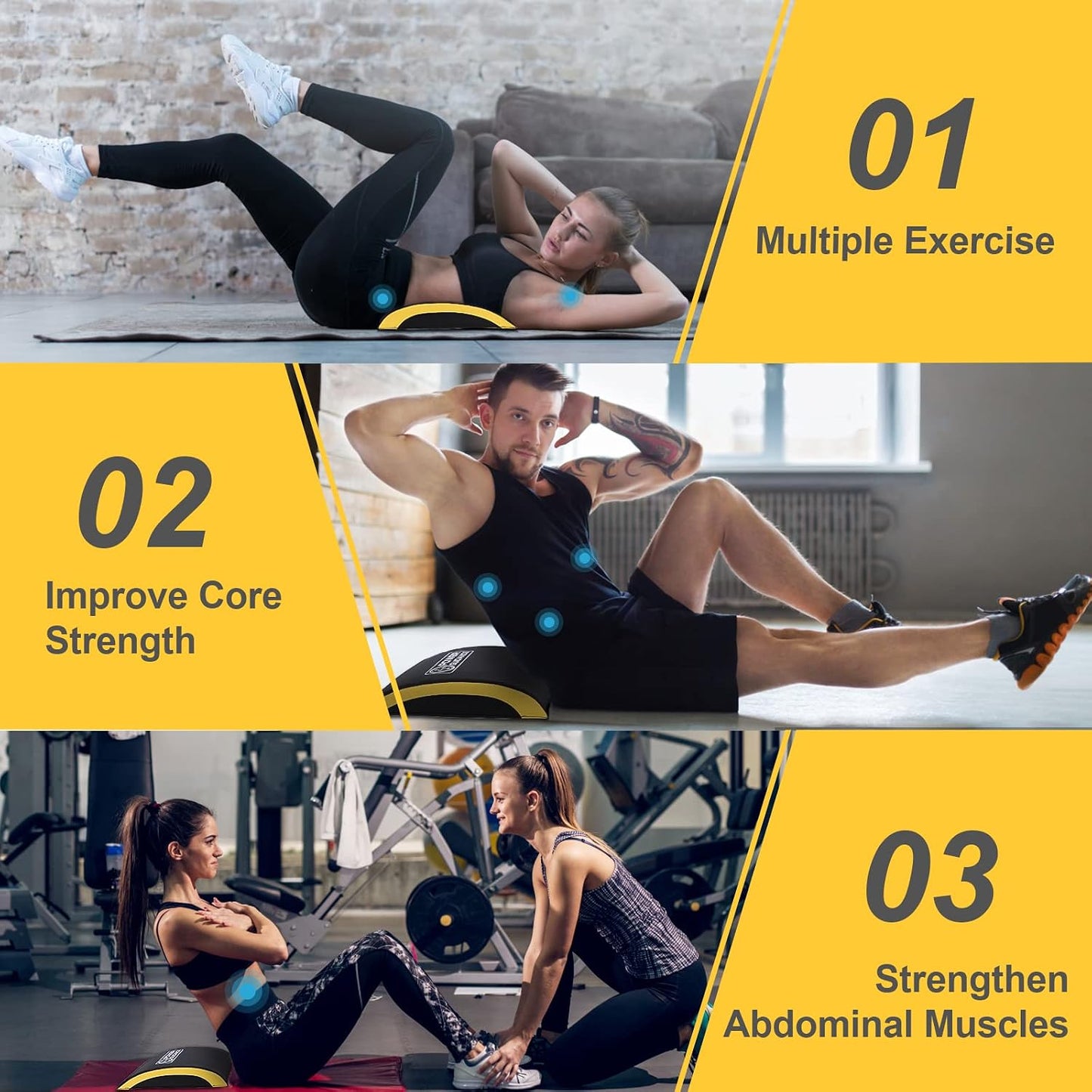 Ab Exercise Mat - Sit Up Pad - Abdominal & Core Trainer Mat for Full Range of Motion Ab Workouts