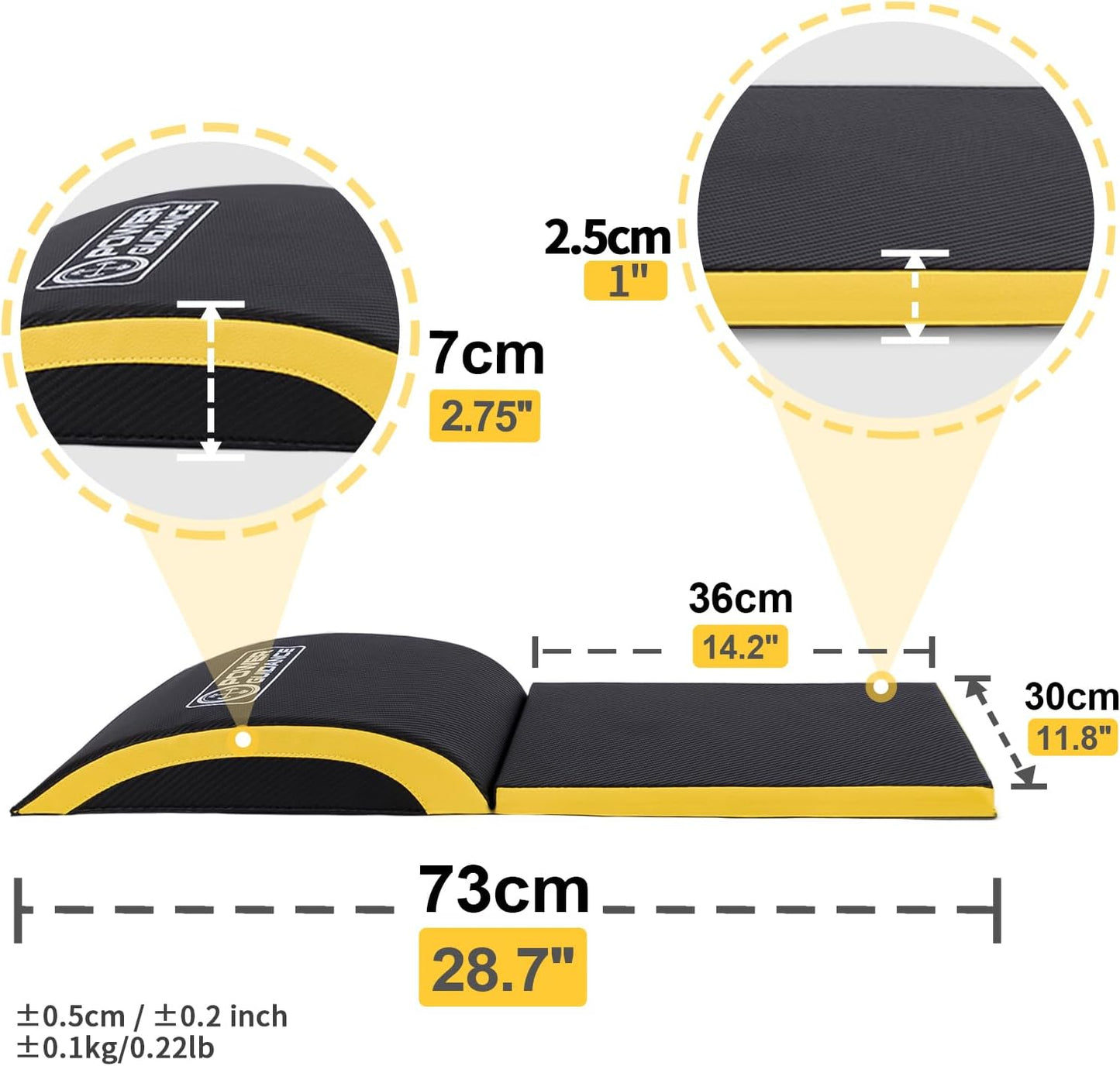 Ab Exercise Mat - Sit Up Pad - Abdominal & Core Trainer Mat for Full Range of Motion Ab Workouts