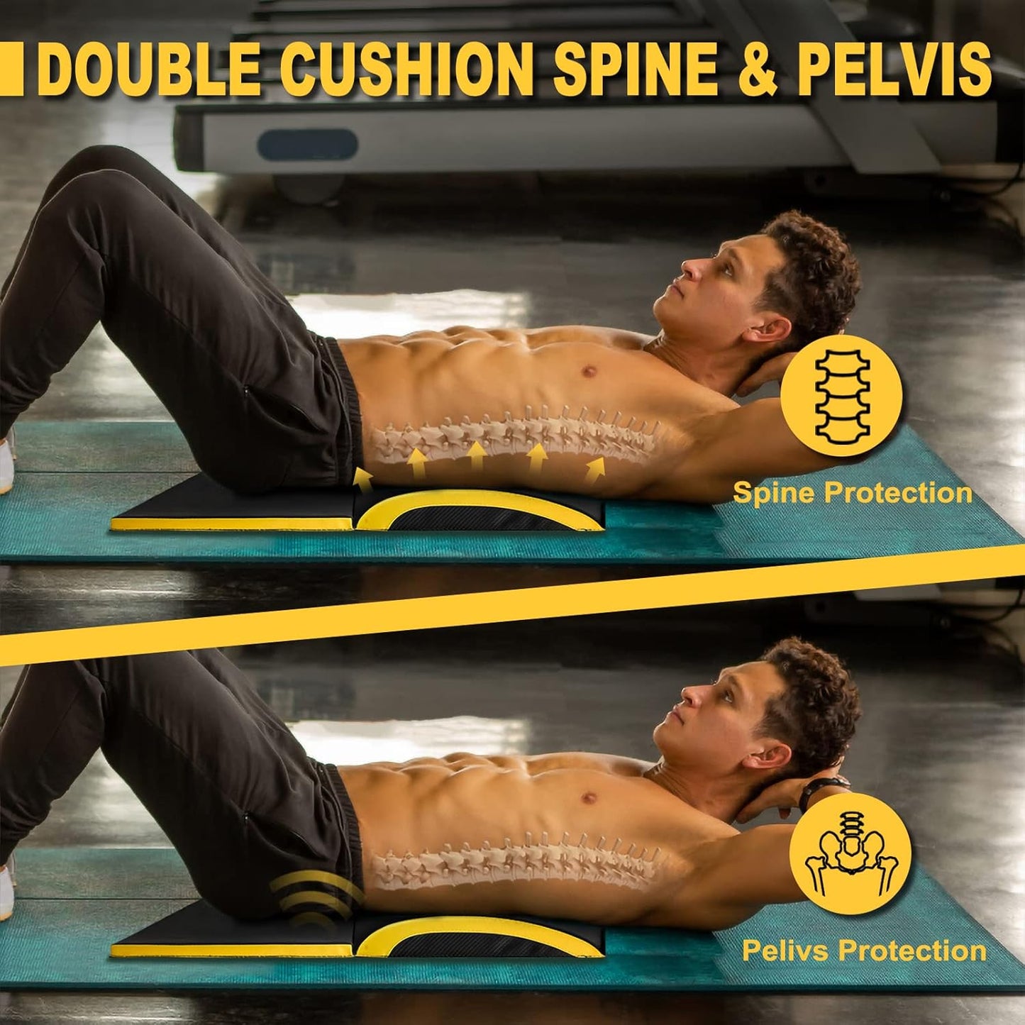 Ab Exercise Mat - Sit Up Pad - Abdominal & Core Trainer Mat for Full Range of Motion Ab Workouts