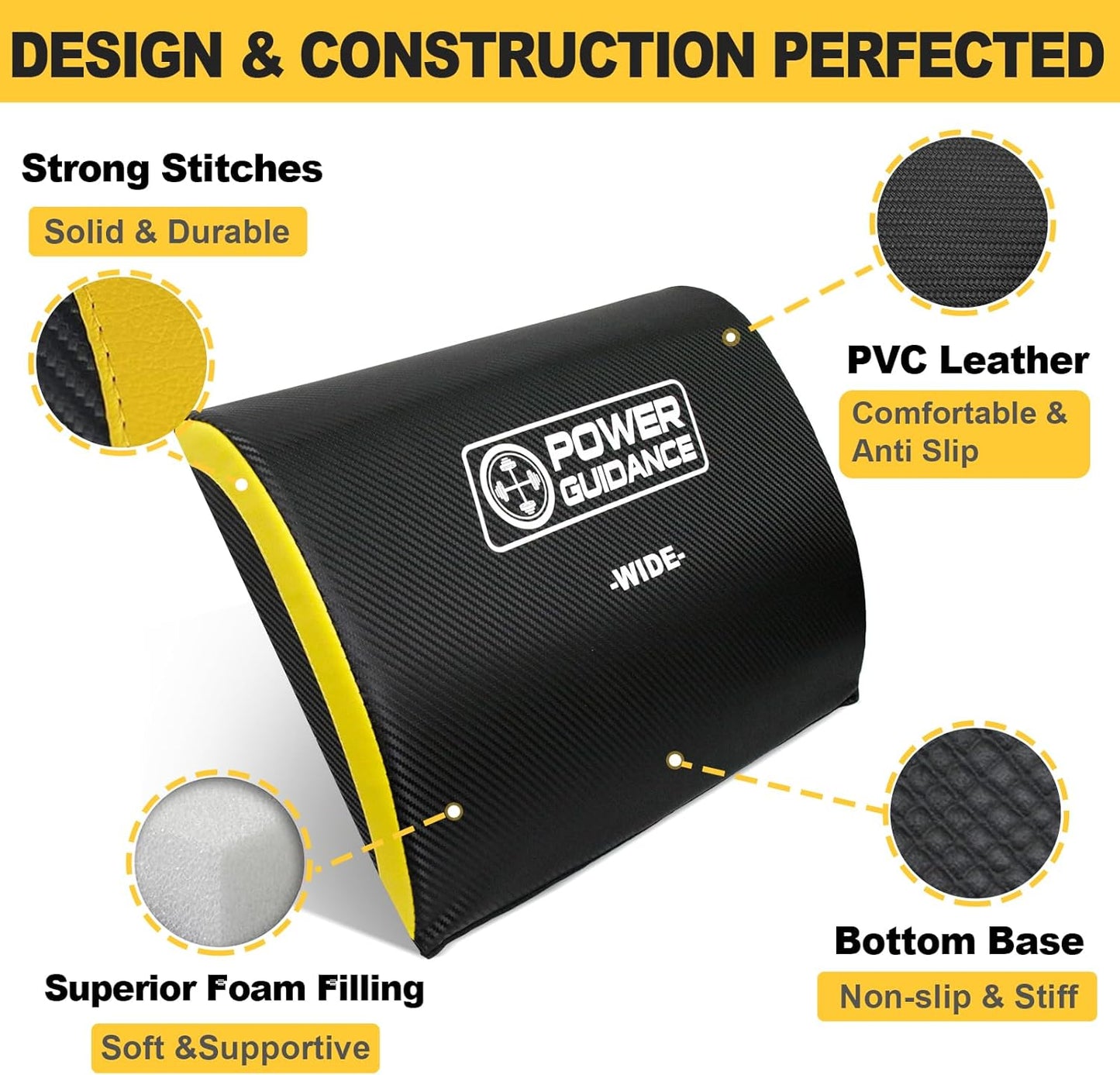 Ab Exercise Mat - Sit Up Pad - Abdominal & Core Trainer Mat for Full Range of Motion Ab Workouts