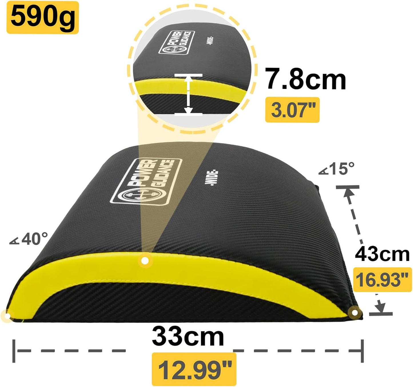 Ab Exercise Mat - Sit Up Pad - Abdominal & Core Trainer Mat for Full Range of Motion Ab Workouts