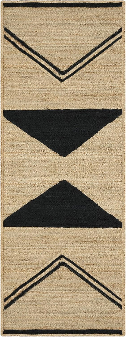 Kilim Area Rug 2x3 Flatweave Hand Braided Jute Offwhite Beige Design Handmade Boho Thick 0.27" Geometric Pattern Carpet Sisal Jute Rug Indoor Outdoor Use Rugs for Bedside, Kitchen, Yoga Mat - Colors A