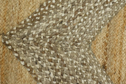 Kilim Area Rug 2x3 Flatweave Hand Braided Jute Offwhite Beige Design Handmade Boho Thick 0.27" Geometric Pattern Carpet Sisal Jute Rug Indoor Outdoor Use Rugs for Bedside, Kitchen, Yoga Mat - Colors A