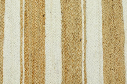 Kilim Area Rug 2x3 Flatweave Hand Braided Jute Offwhite Beige Design Handmade Boho Thick 0.27" Geometric Pattern Carpet Sisal Jute Rug Indoor Outdoor Use Rugs for Bedside, Kitchen, Yoga Mat - Colors A