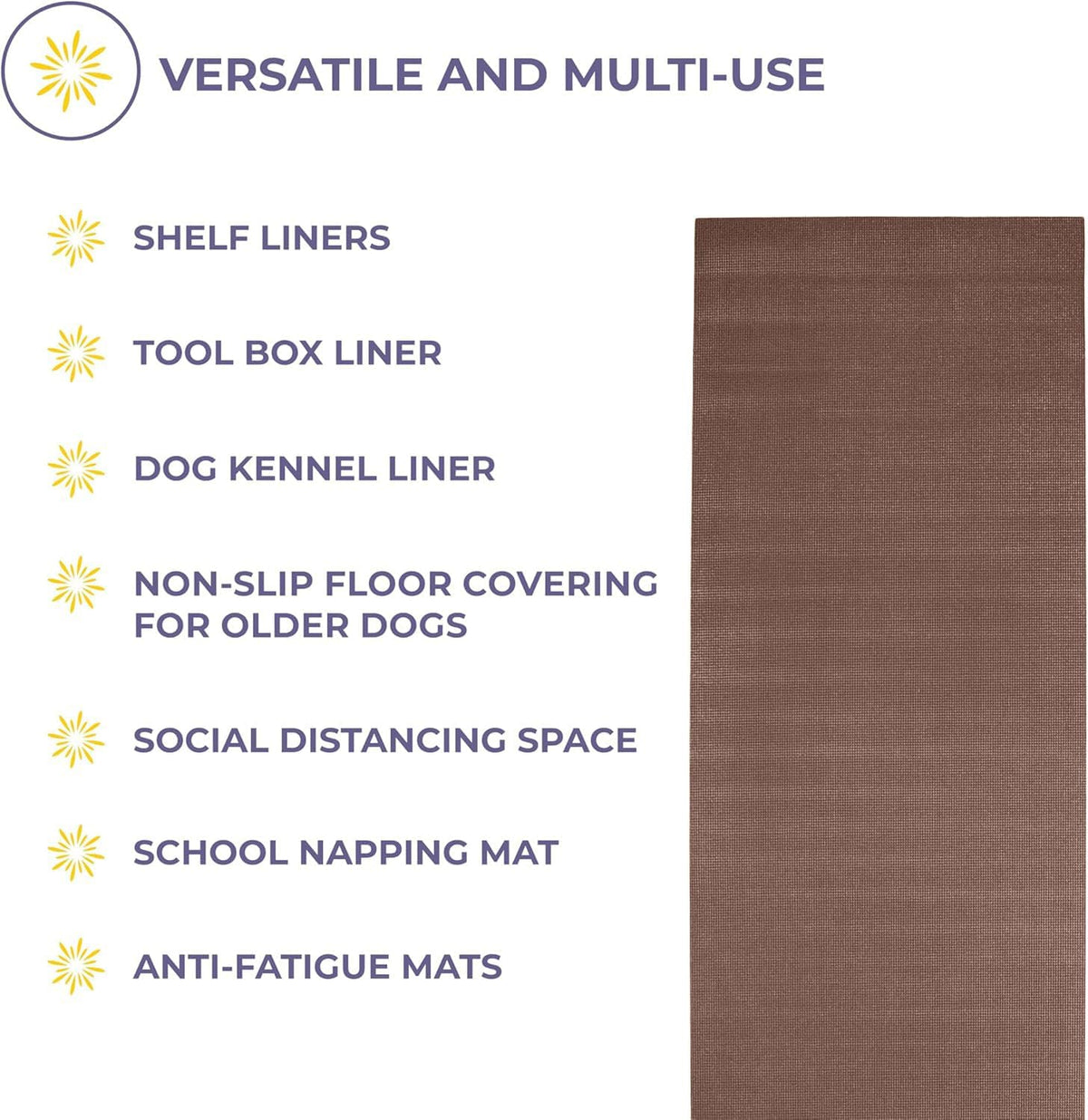 Voyage 5mm Thick Yoga Mat Roll, 50ft x 24in