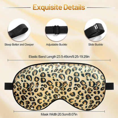 Silk Sleep Mask, Blackout Eye Mask for Sleeping with Adjustable Strap