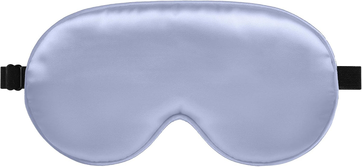 Silk Sleep Mask, Blackout Eye Mask for Sleeping with Adjustable Strap