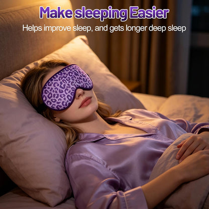 Silk Sleep Mask, Blackout Eye Mask for Sleeping with Adjustable Strap
