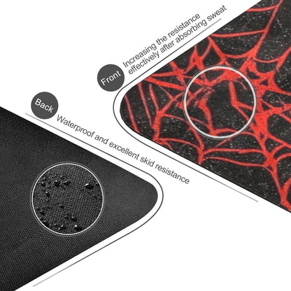 Red and Black Halloween Spider Web printed natural yoga mat Thick 1 mm for outdoor non slip, with Yoga bag cover tapete para ejercicio 71x26 inches