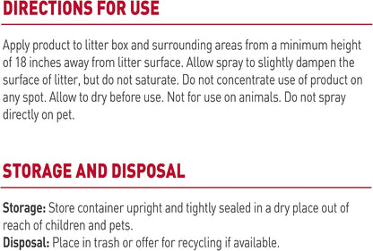 Litter Box Odor Destroyer, 24 Ounces, Eliminates Feces, Urine and Ammonia Odors from Cat Litter Box