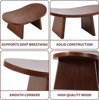 Meditation Bench - Ergonomic Kneeling Stool for Yoga & Prayer, Portable Floor Seating for Home, Office, Travel | Zen & Mindfulness
