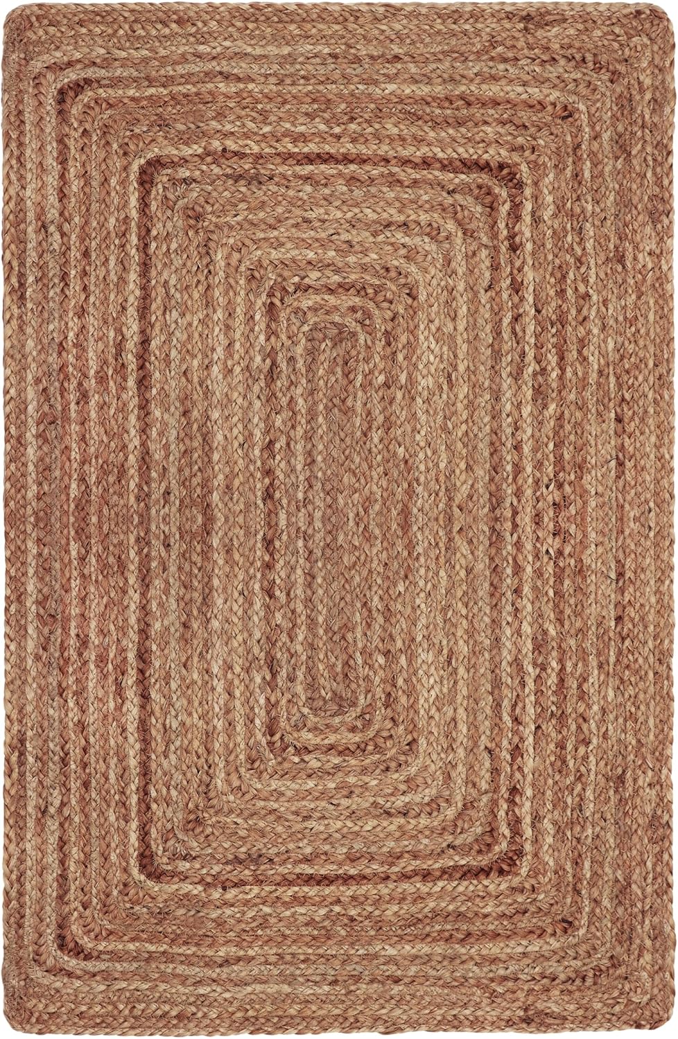 Jute Rug - Braided Handwoven 100% Jute Door Mat - 22x34 inches