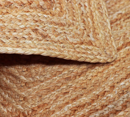 Jute Rug - Braided Handwoven 100% Jute Door Mat - 22x34 inches