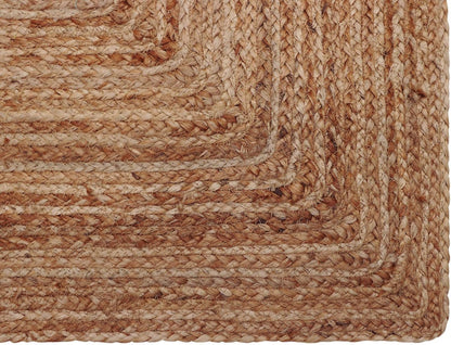 Jute Rug - Braided Handwoven 100% Jute Door Mat - 22x34 inches
