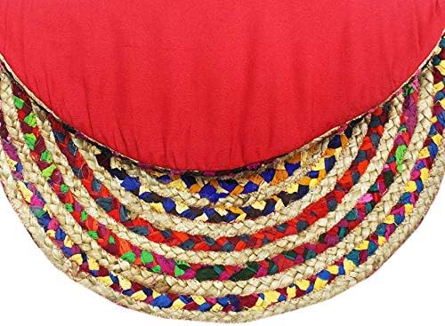 Jute Rug - Braided Handwoven 100% Jute Door Mat - 22x34 inches