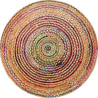Jute Rug - Braided Handwoven 100% Jute Door Mat - 22x34 inches