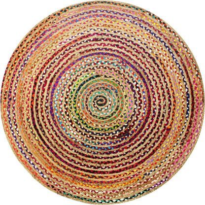 Jute Rug - Braided Handwoven 100% Jute Door Mat - 22x34 inches