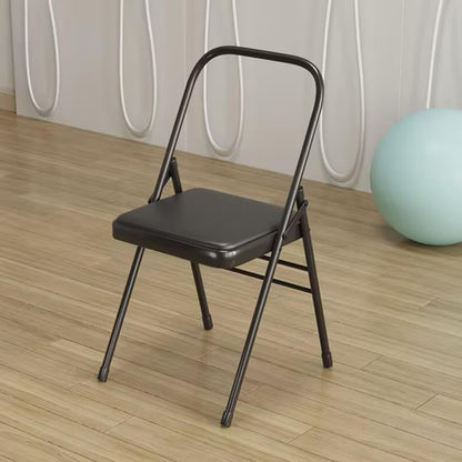 Iyengar Yoga Chair,Backless Yoga Chair,Yoga Auxiliary Foldable Chair Yoga Equipment Metal Folding Chair Balance Handstand Foldable Design,high Load-Bearing Capacity,Brown-41 * 41 * 83cm